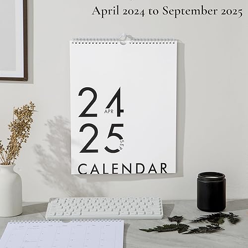 Miniatura 6 de Calendario de pared vertical moderno 2024-2025  Calendario de 18 meses de abril de 2024 a septiembre de 2025  11 x 13.5 pulgadas elegante diseño