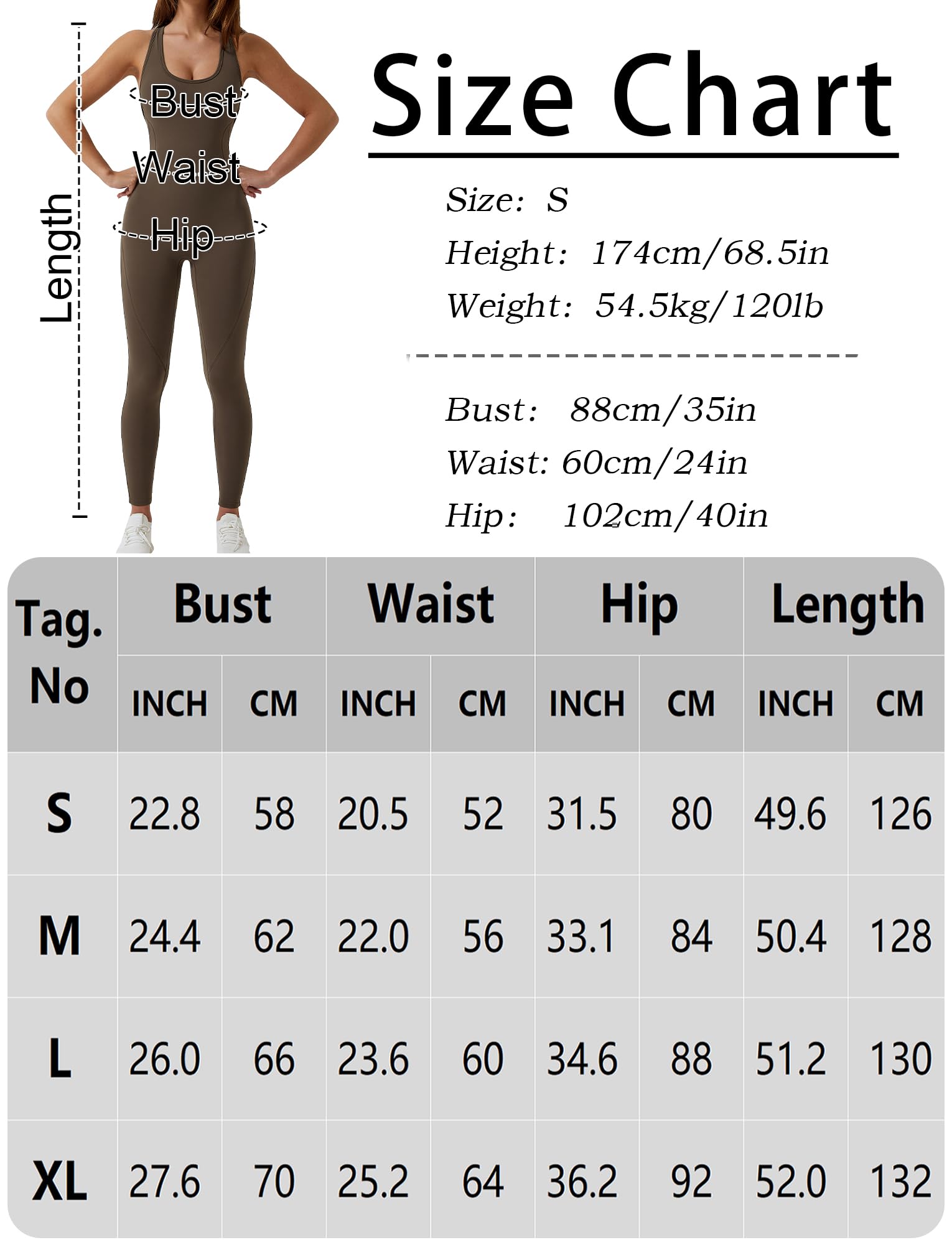 SEAUR Body ajustado para mujer, con cuello halter, para yoga, sin mangas, de una pieza, sin espalda, para gimnasio, yoga, entrenamiento, deportes, talla L, color marrón, marrón, L