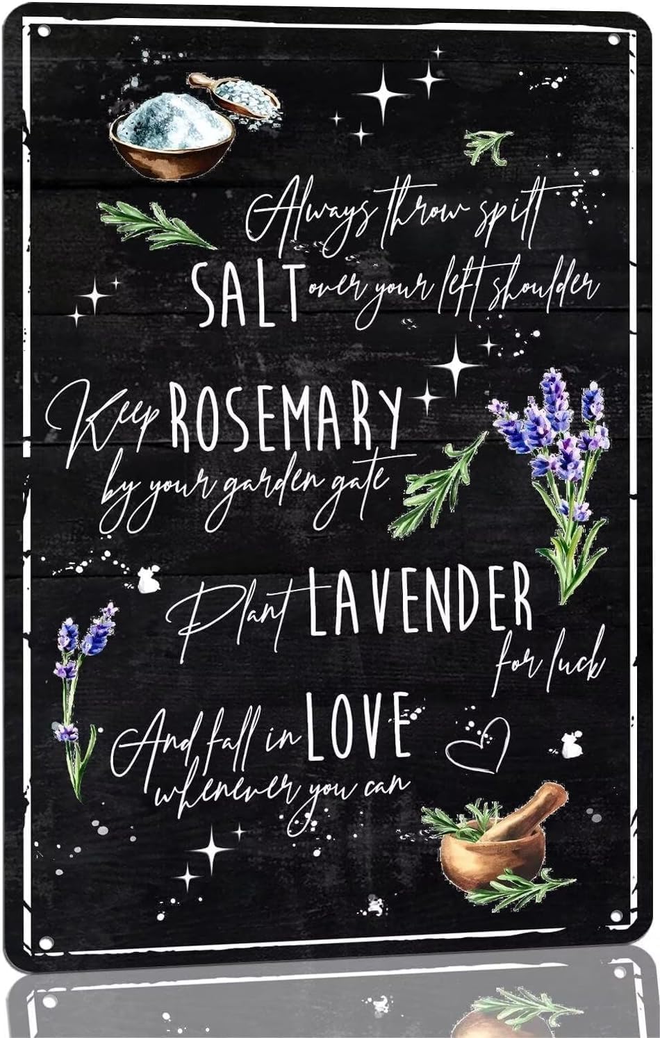 SMAZDFXX Practical Magic Inspired Metal Tin Sign Witch Kitchen Sign Witch Room Decor Witchcraft Wall Sign for Magic Poster Coffee Bar Home Decorations Vintage Sign 5.5"x8"