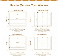 Vista 7 de Radiance - Cortinas romanas de bambú inalámbricas para ventanas - Persianas de bambú de madera blanca para difuminar la luz del sol - Fáciles