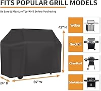 Vista 2 de NEXCOVER Funda para Parrilla de Gas - Cubierta Impermeable para BBQ de 65", Cubierta para Barbacoa Resistente a los Rayos UV, Fácil de Poner