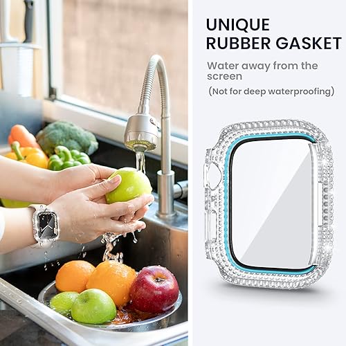 Vista 69 de Tensea Funda protectora de pantalla impermeable para Apple Watch 2 en 1 de 1.575 pulgadas SE 3ª/SE 2ª generación, accesorios SE/Series 6/5/4