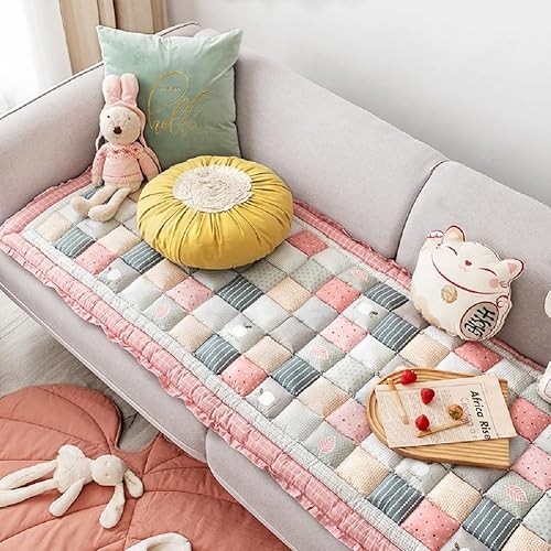 Miniatura 16 de Fundas divertidas para sofá de mascotas con diseño a cuadros en tartán, fundas de sofá para mascotas lavables con 3 cojines, protector de sofá de