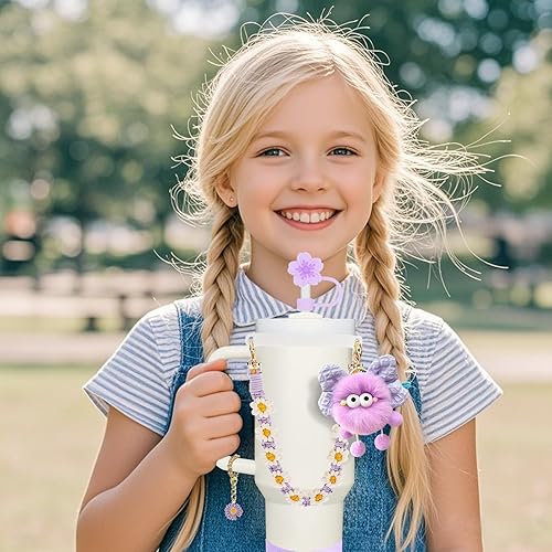 Miniatura 7 de Juego de Accesorios para Vaso Stanley Cup de 40oz y 30oz - Correa con Mango, Tapón a Prueba de Derrames, Cubierta de Pajita de Silicona, Protector
