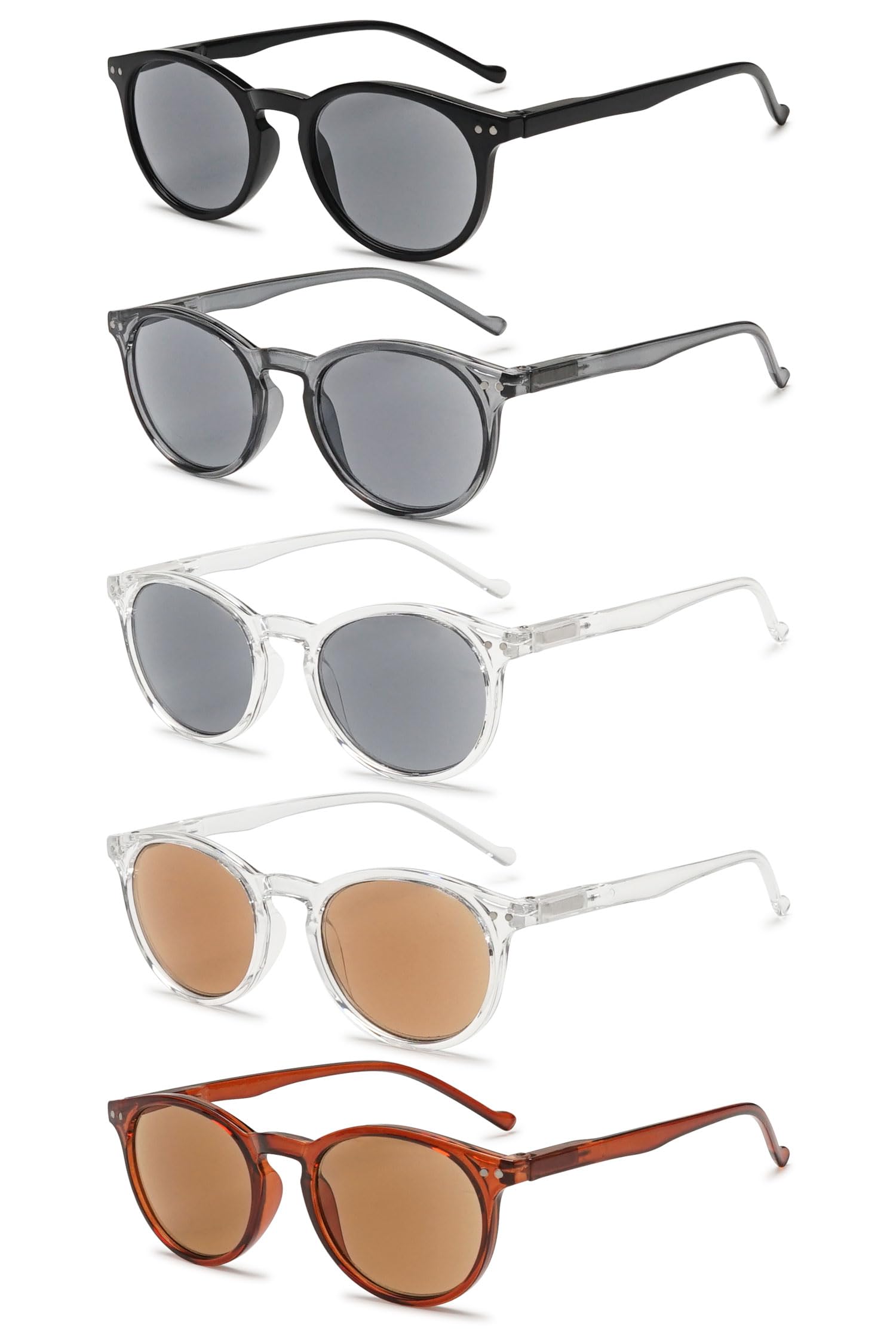 VEVESMUNDO Getönt Lesebrille Sonnenlesebrille Sonnenschutz Sonnenbrille mit sehstärke Damen Herren