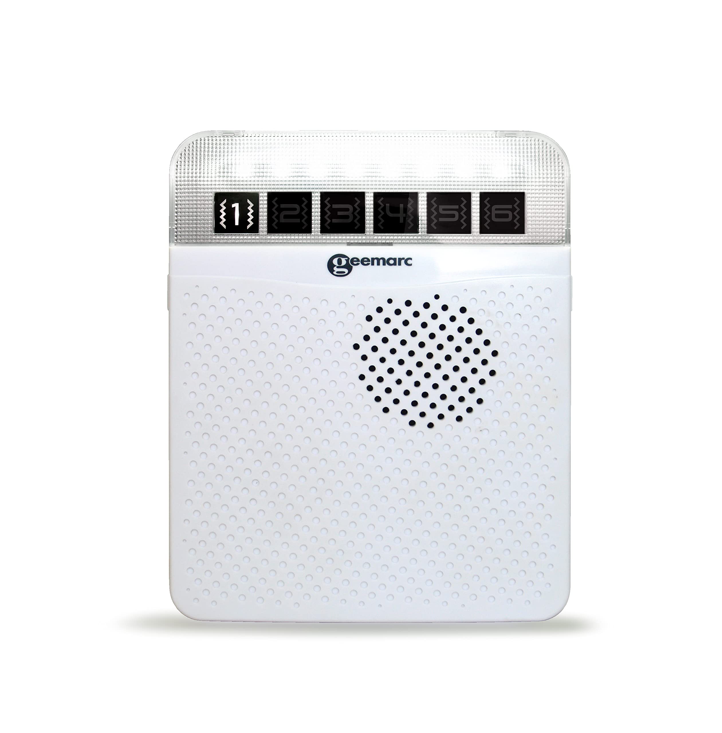 Geemarc Amplicall 100 - Receptor inalámbrico para sistema de alerta del hogar con alarma fuerte y luces intermitentes - Funciona como timbre de puerta y amplificador de timbre de teléfono, detector de