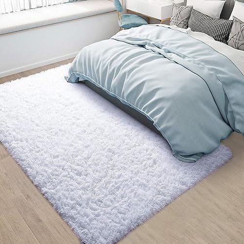Vista 105 de Pacapet Alfombras esponjosas, alfombras peludas de felpa beige para sala de estar, dormitorio, alfombra mullida para habitación de los niños