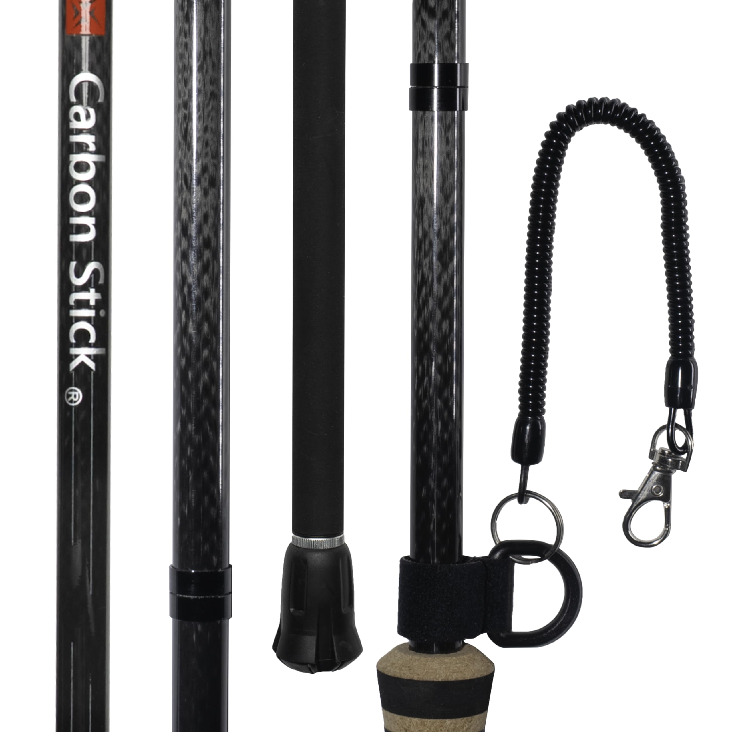 X Carbon Stick QD Wading Staff | X Carbon Tech Carbon Fiber Wading Stick | Hybrid Cork Handle