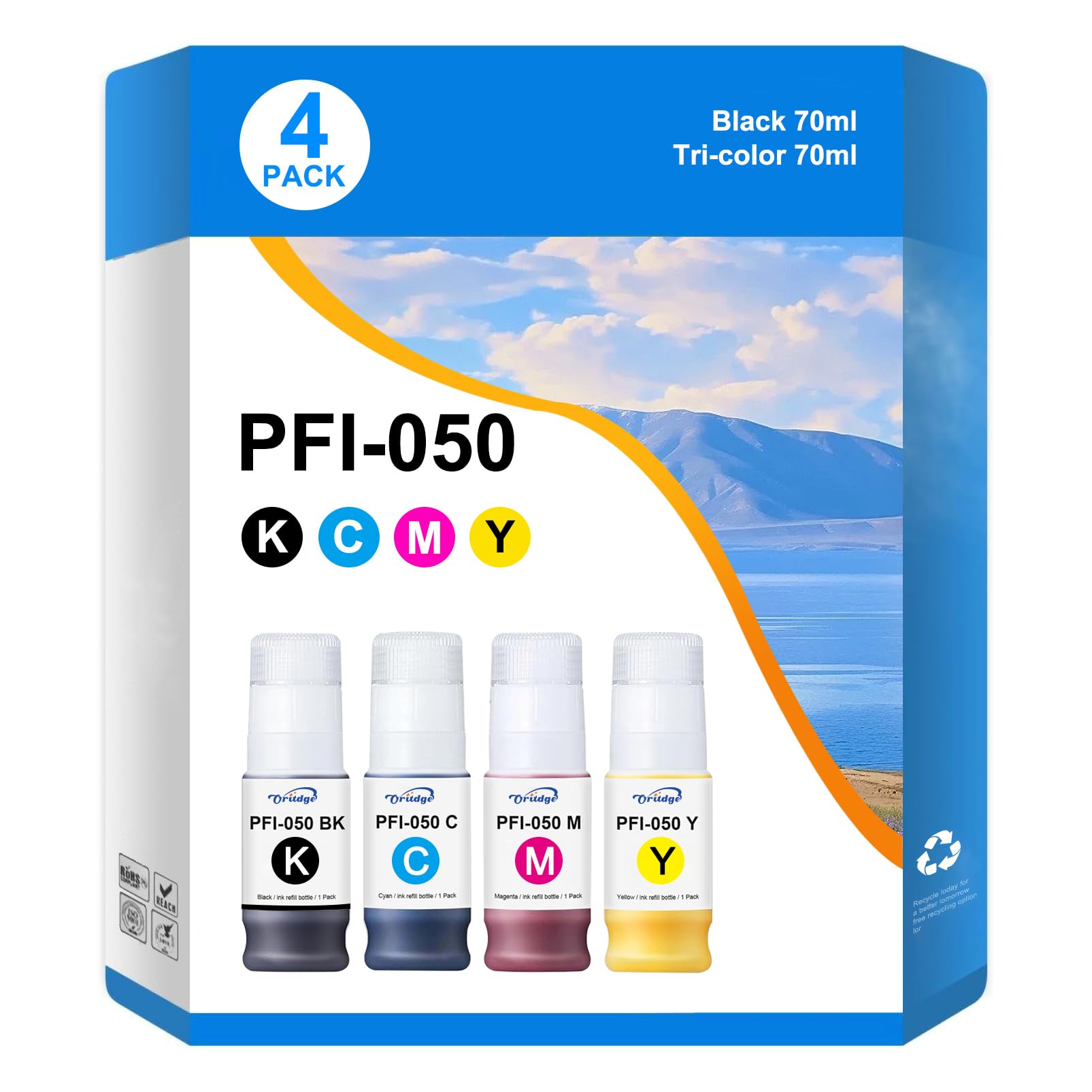Pack encre PFI-050 pour recharger l'imprimante Canon imagePROGRAF TC-20M