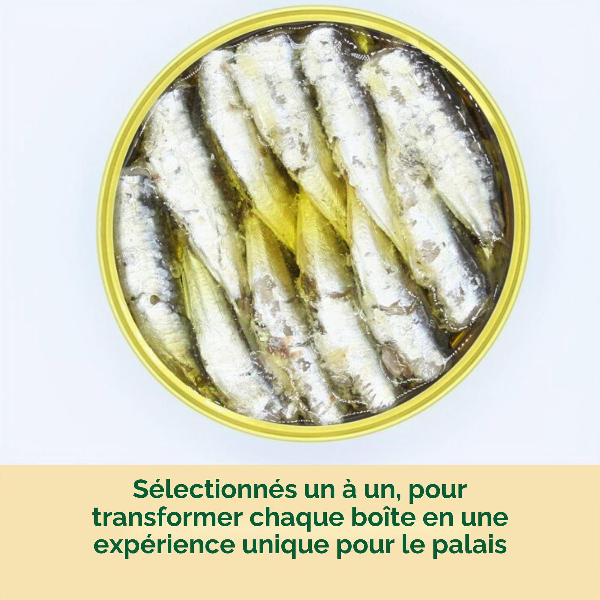 LOS PEPERETES Petites sardines à l’huile d’olive vierge extra 120 g | Sardines gourmet de Galice | Conserve artisanale premium | Poisson bleu des Rías de Galice