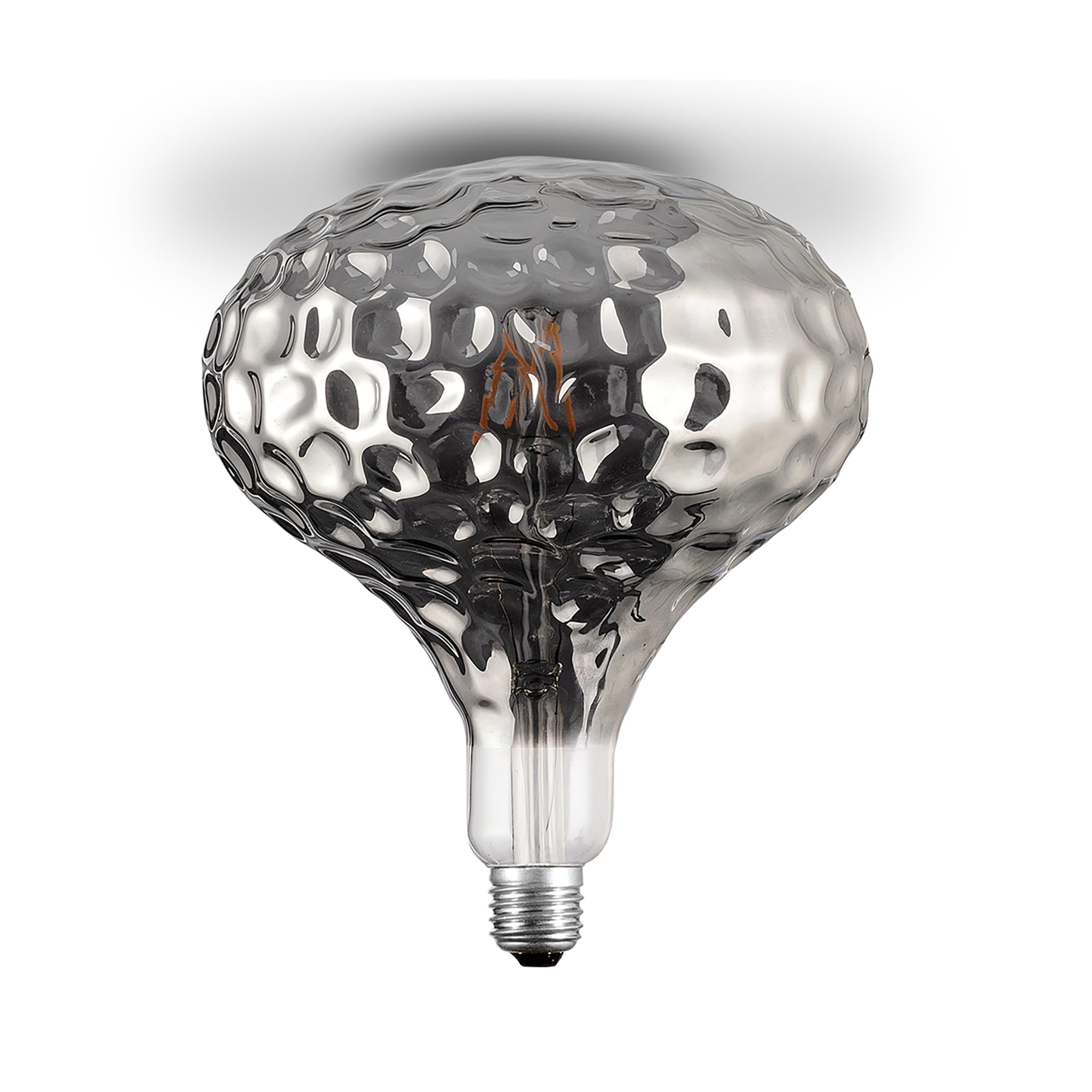 Suprema, Lampadina LED Decorativa Giant, Dimmerabile, Luce Calda, Attacco E27 (Smoke vetro lavorato)