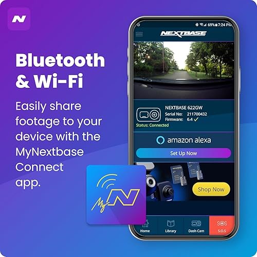 Miniatura 5 de Nextbase Cámara de tablero Wi-Fi HD de 1440p 522GW con Alexa..