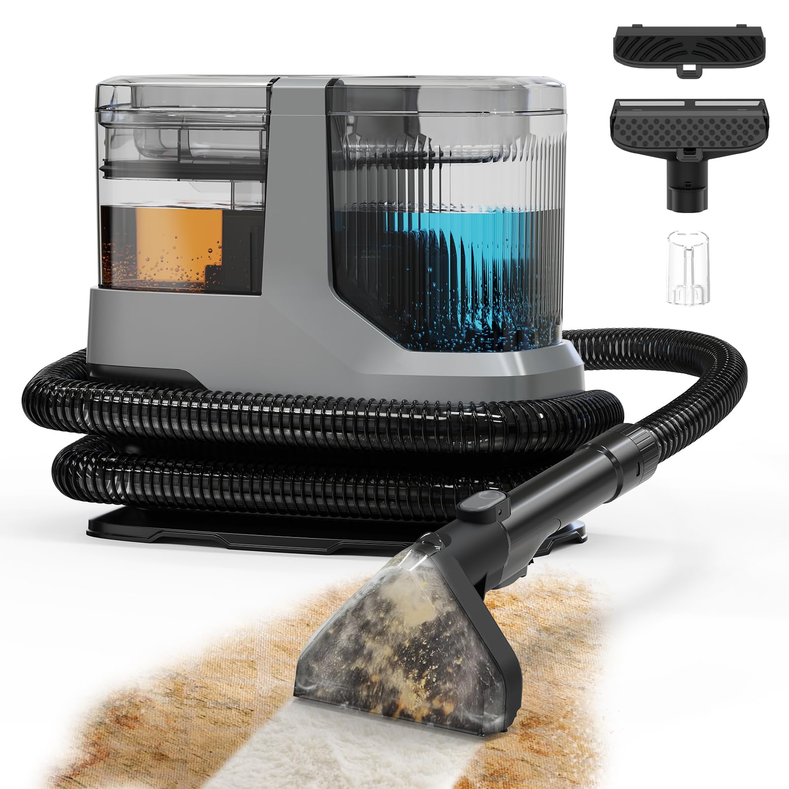 Portable Carpet Upholstery Cleaner 18Kpa Power Suction Spot Cleaner Machine for Deep Pet Stain Remover Carpet Area Rugs