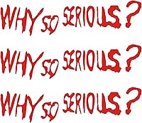 Vista 8 de TOMALL 3 piezas de calcomanías de vinilo reflectantes "Why So Serious" para auto, decoración divertida temática de Halloween, impermeables