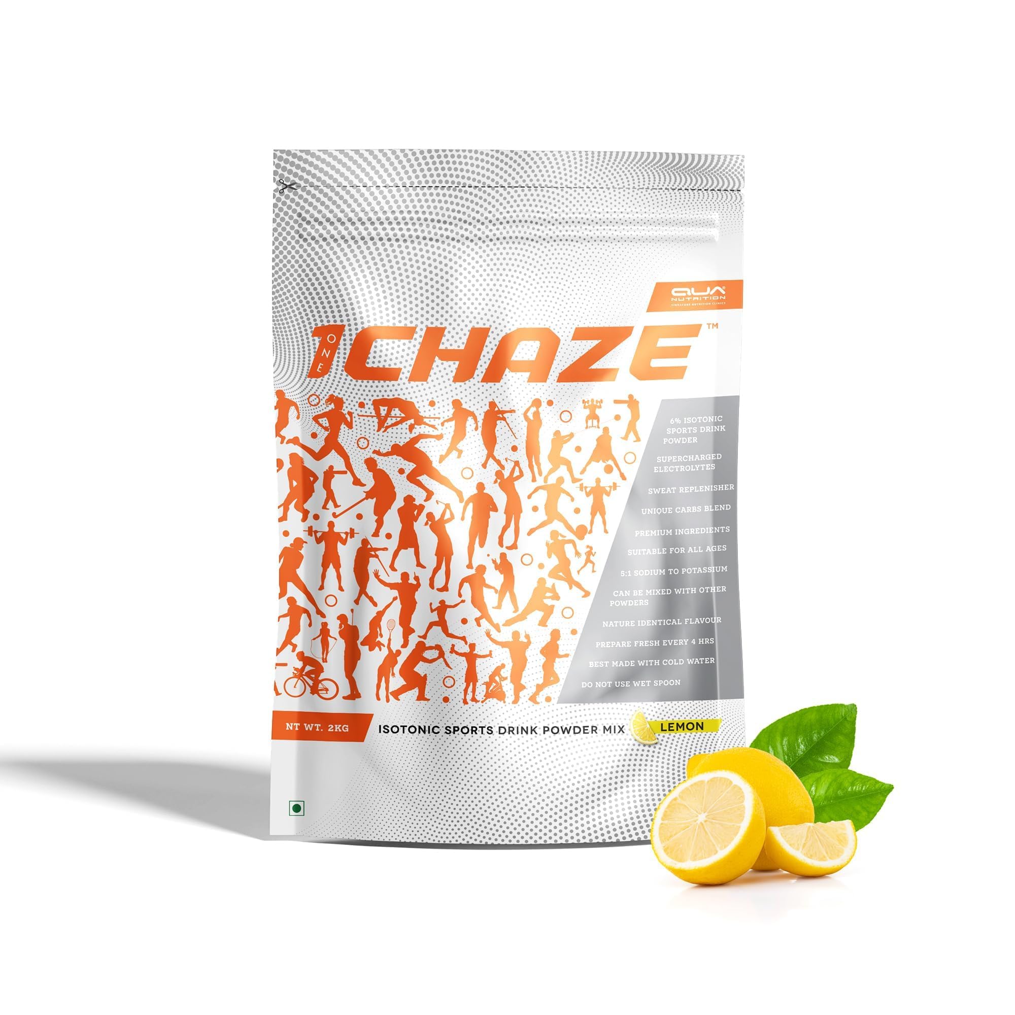 [BRSRGGIPAVYQGC3O] QUA Nutrition1CHAZE Isotonic Sports Drink Powder 2kg | 6% Isotonic Hydration Energy Drink | Pre & Post Workout Nutrition Drink for Men and Women | Multi-Vitamin Electrolytes | Restores Hydration & Energy