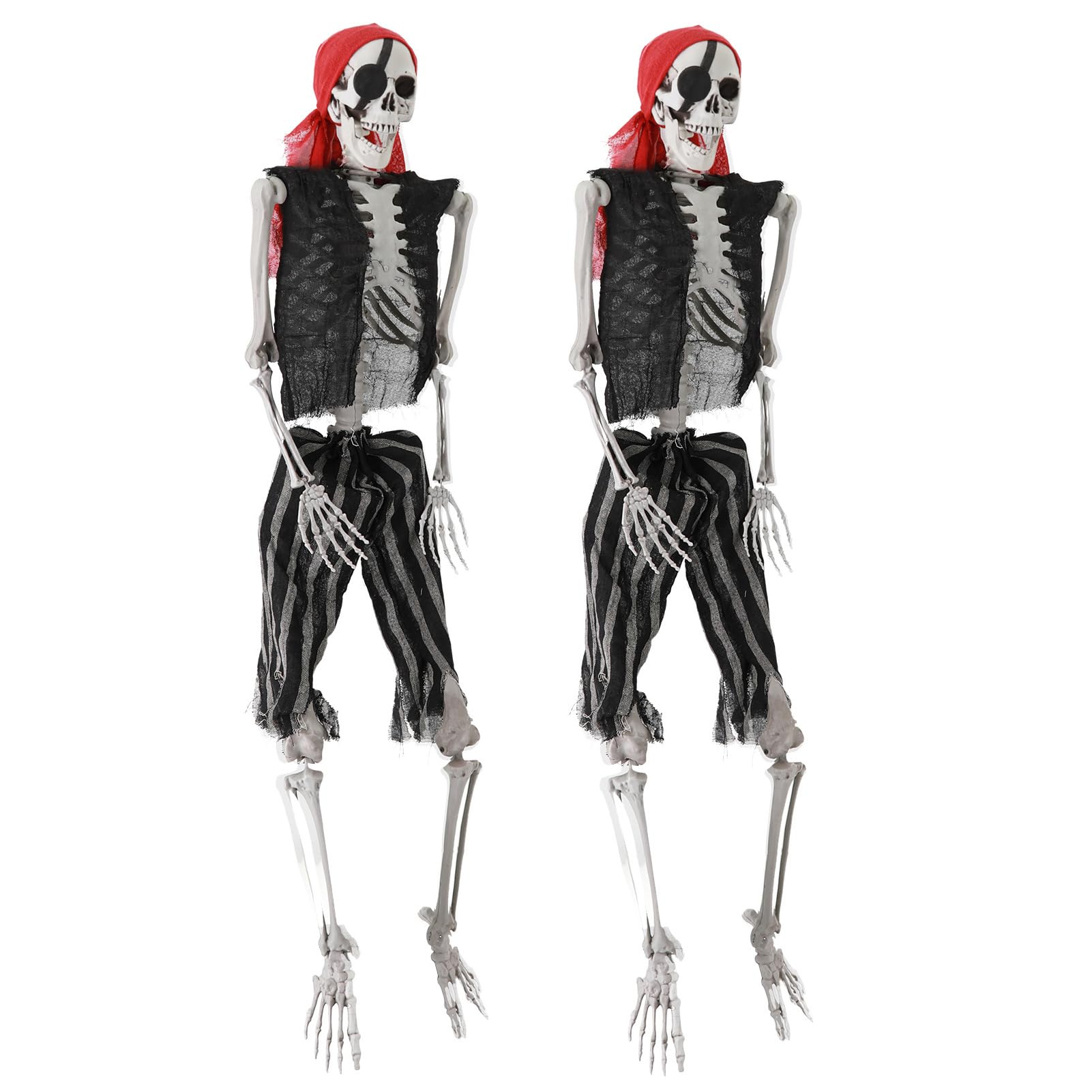Squelette d'Halloween taille humaine : lot de 2 pour réussir votre soirée d'horreur
