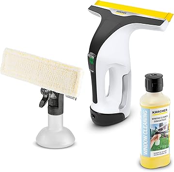 Karcher WV 6 Electric Window Vacuum Squeegee 11" - Cleans Showers, Mirrors, Glass, and Countertops - Electric Squeegee