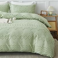 Vista 15 de Juego de funda de edredón Emme tamaño queen de microfibra mullida, bohemio, juego de funda de edredón para todas las estaciones, 3 piezas bordadas