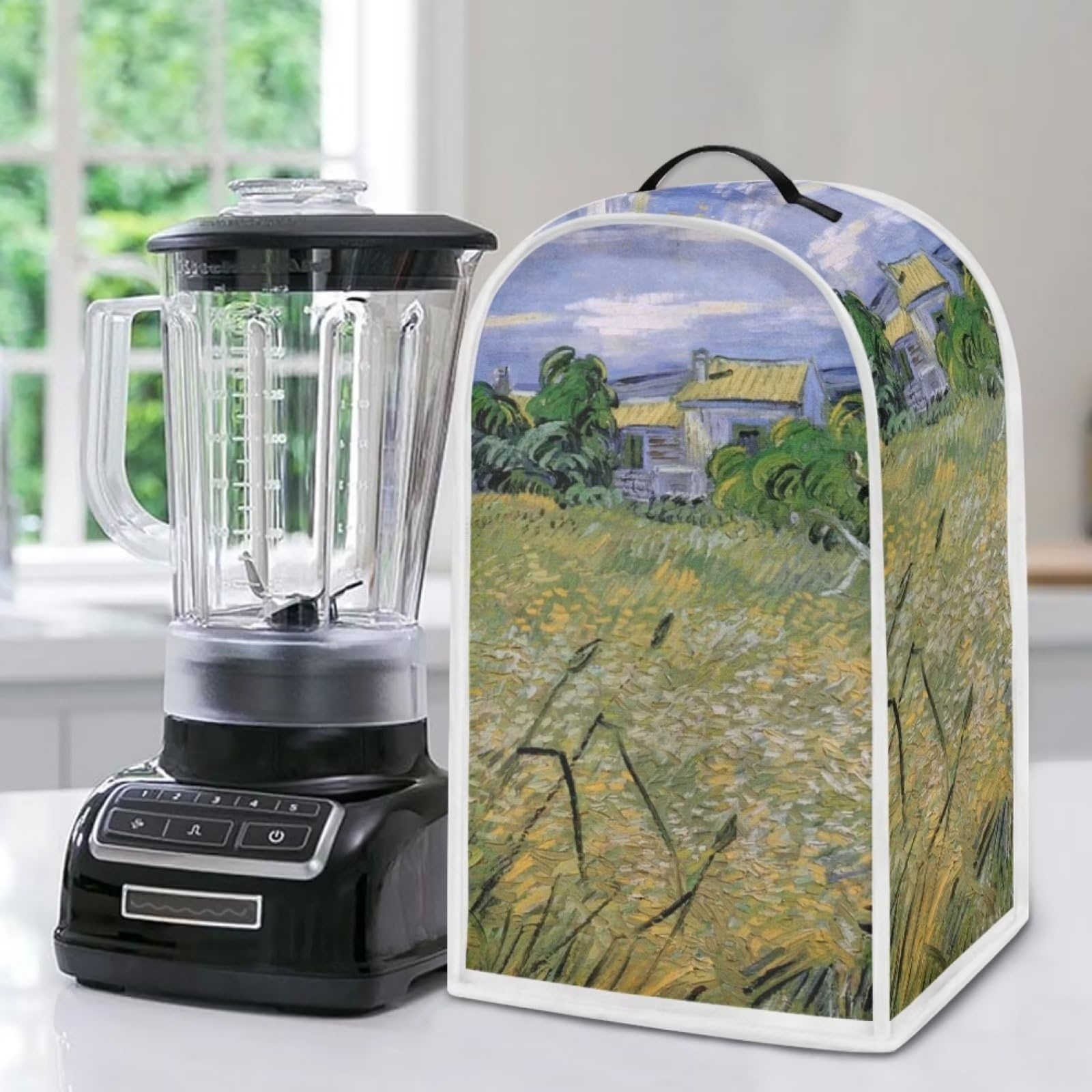 Van Gogh pokrywa blendera pszenicznego, osłona miksera kuchennego, osłona robota kuchennego, odporna na zarysowania, lekka, miękka osłona blendera do kuchni, różne style