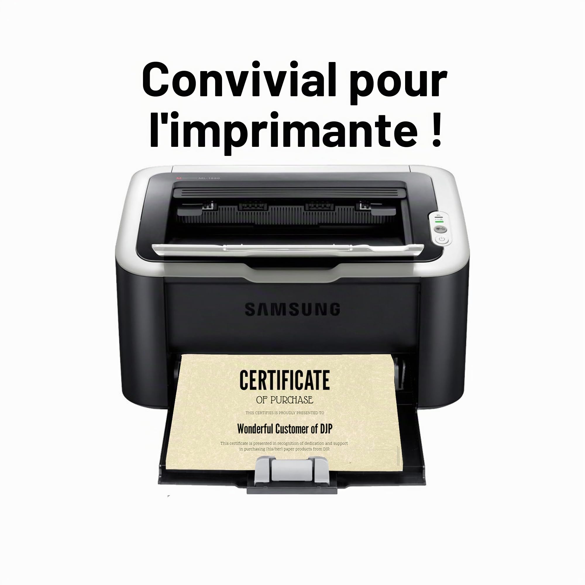 Papier parchemin A4 90 g/m² Lot de 25 feuilles certificat