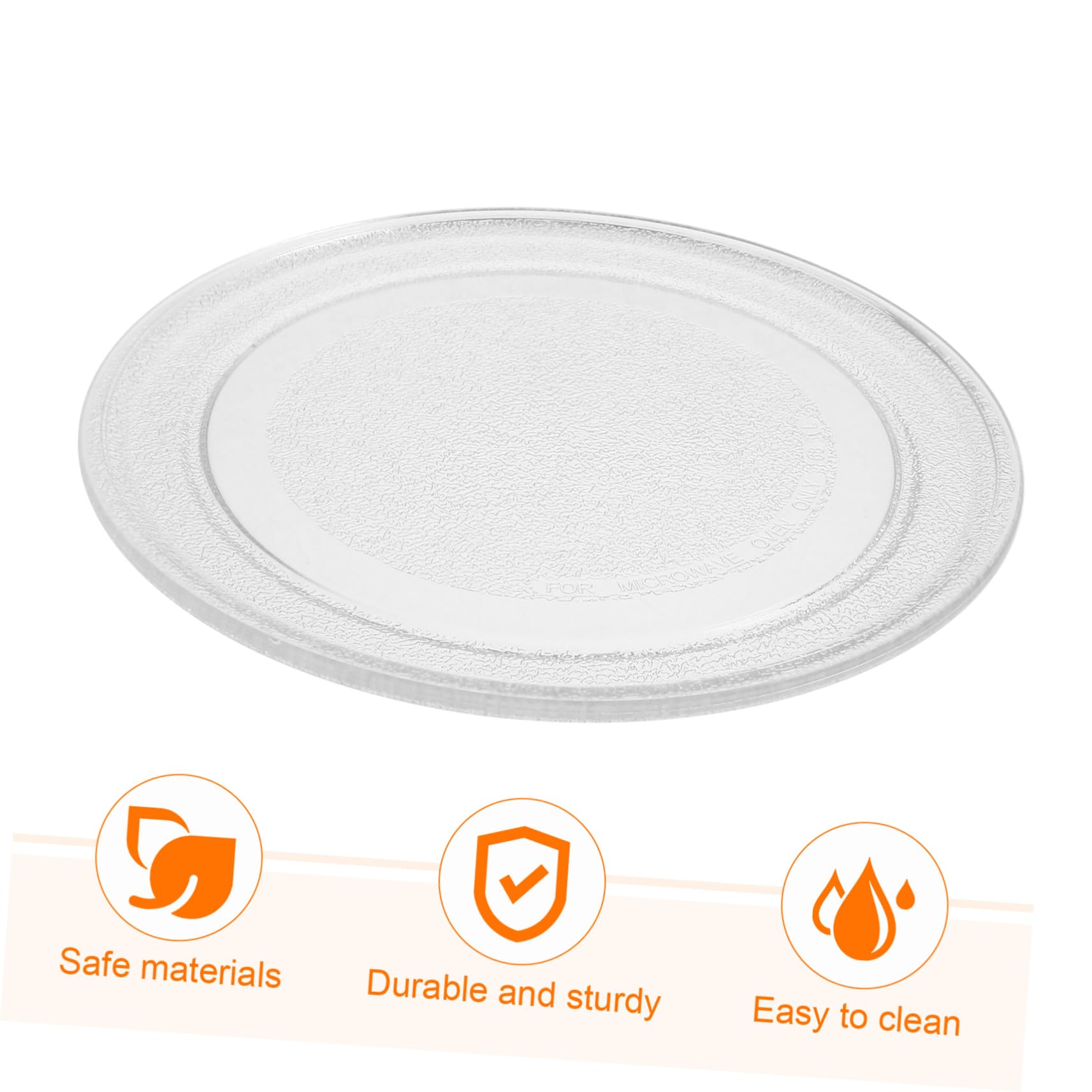Gatuida Plato Giratorio Fácil de Limpiar para Microondas de Vidrio de 24.5 Cm y Sencillo de Instalar Blanco para Uso en Horno Microondas