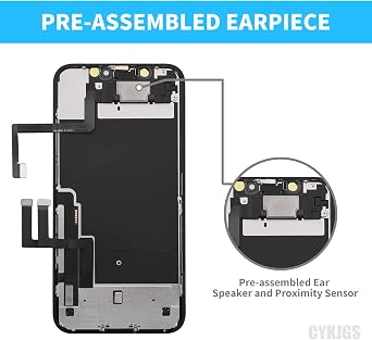 for iPhone 11 Screen Replacement 6.1 with Ear Speaker and Proximity Sensor 3D Touch LCD Display Digitizer Full Assembly with Front Earpiece Repair Tools HD Glass Fix Kits A2111 A2223 A2221