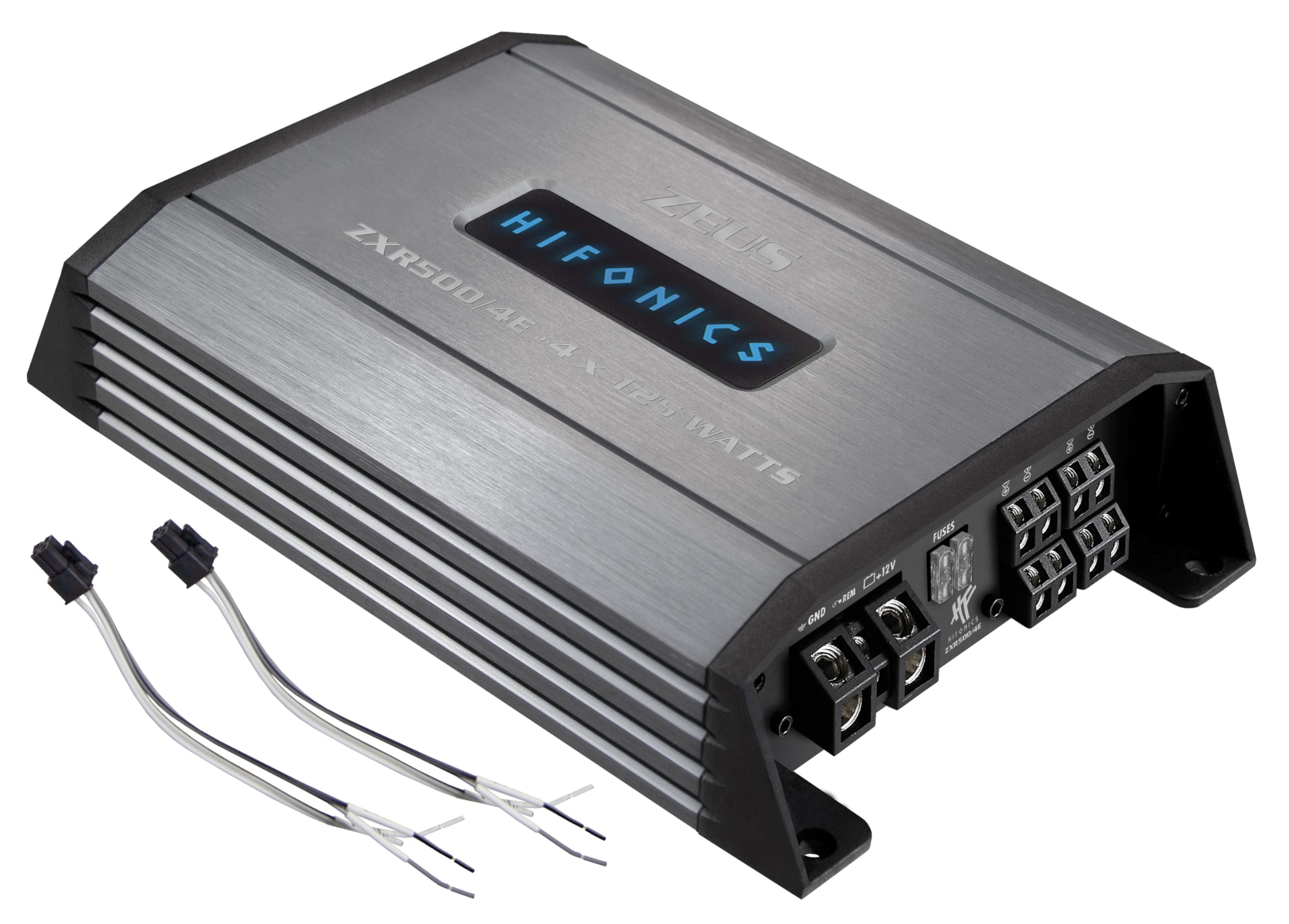 HiFonics ZXR500/4E - 4-Kanal CLASS D Premium Digital Compact Verstärker mit 500 Watt RMS | ZEUS EXPANSION SERIE