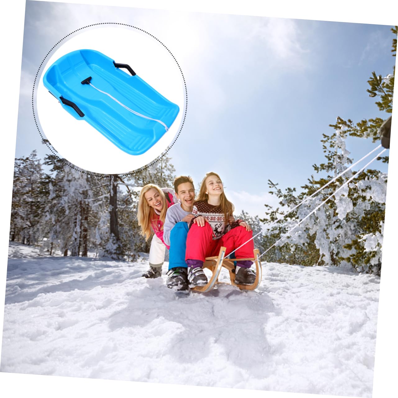 Luge à Neige Glisseur à Neige Glisseur Hiver Extérieur pour Garçon Fille Et Adultes