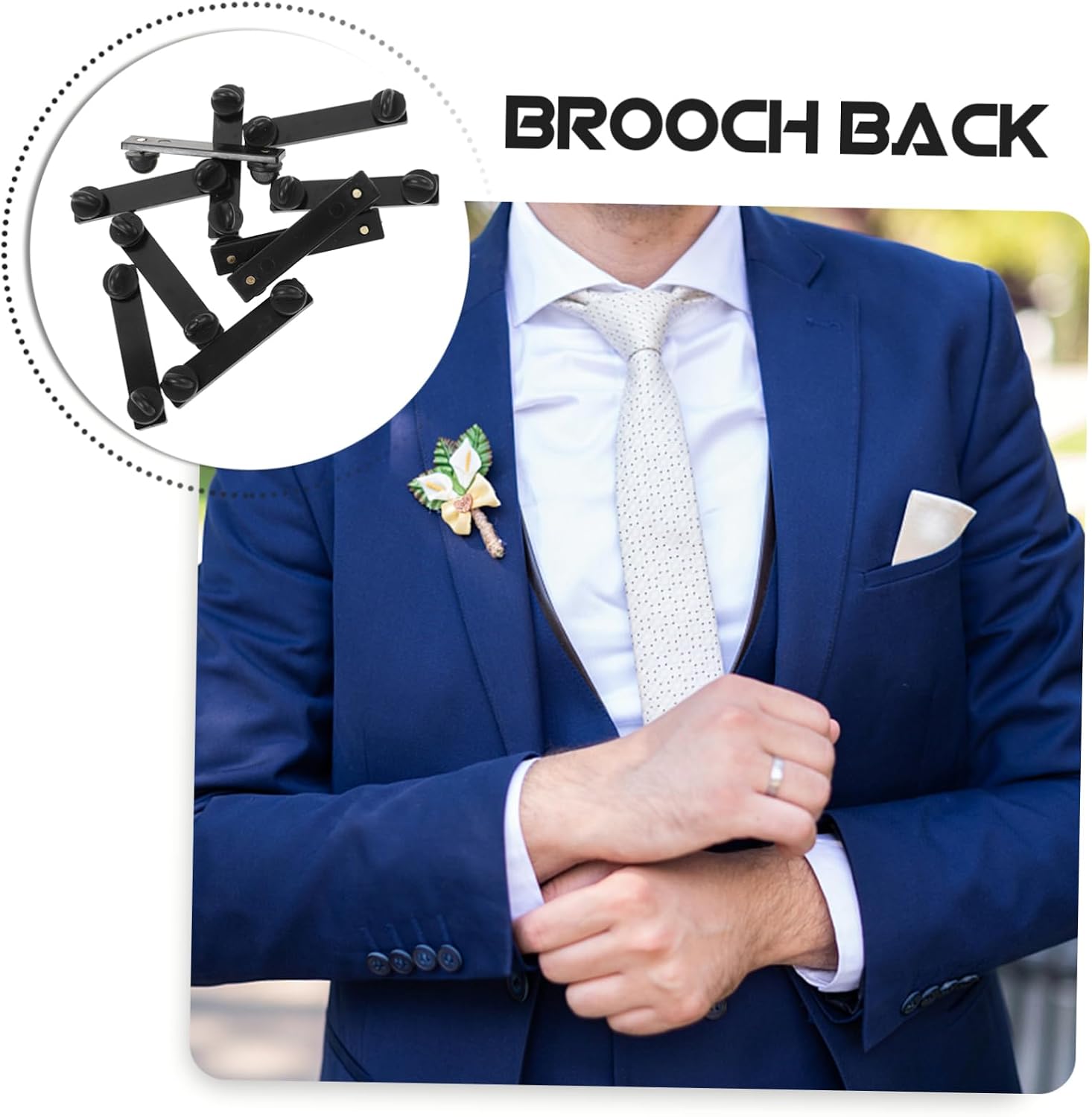 Spur Brooch Holder Brooch Back Pin Pin Back Safety Clasp Boutonniere Lapel Back