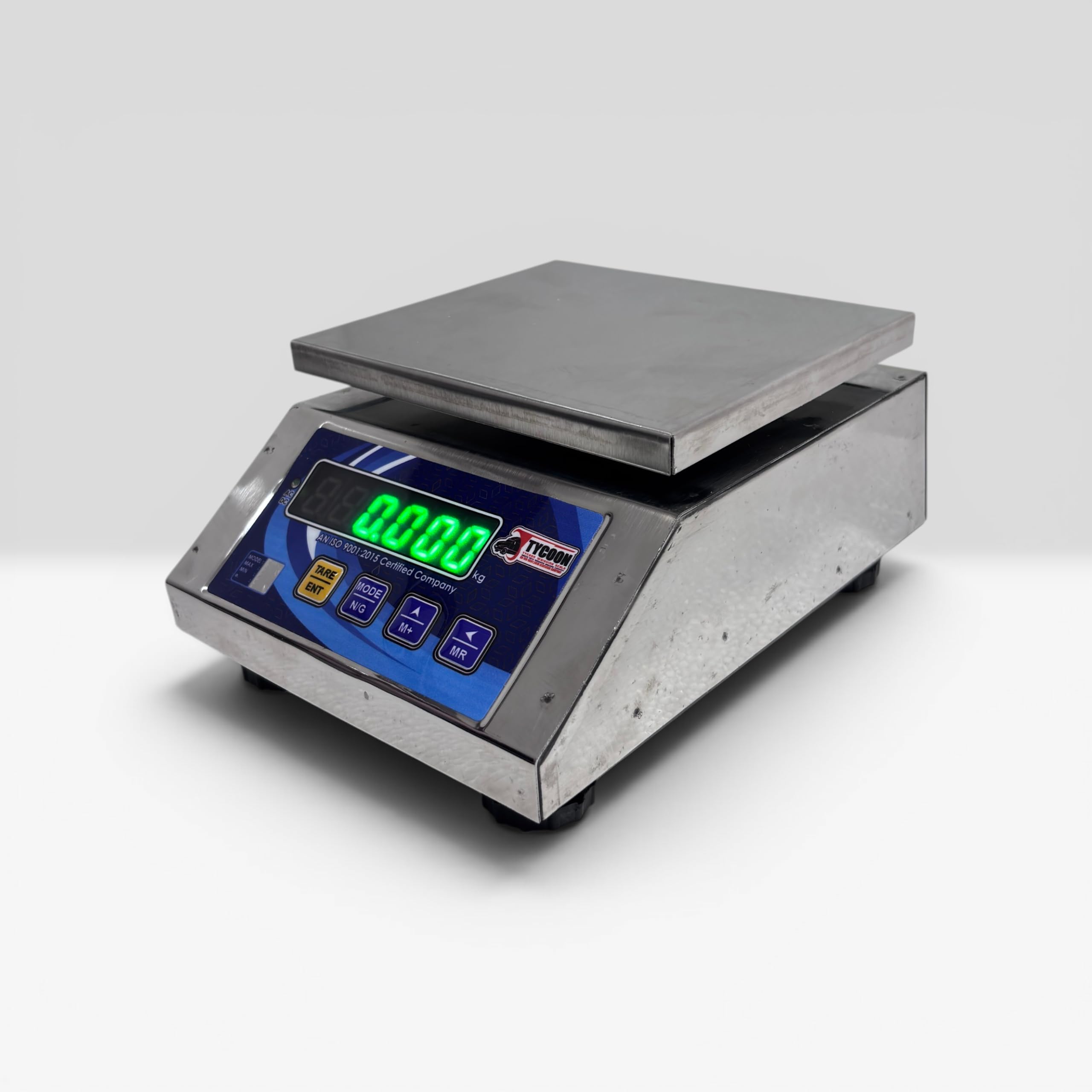 TYCOON 10 kg Electronic Weighing Scale (Table Top), 140 x 160 mm Stainless Steel Full Body, 1 g High Accuracy, Dual Display, Rechargeable Battery, Grocery, Retail & Industrial Counter Scale-image-15