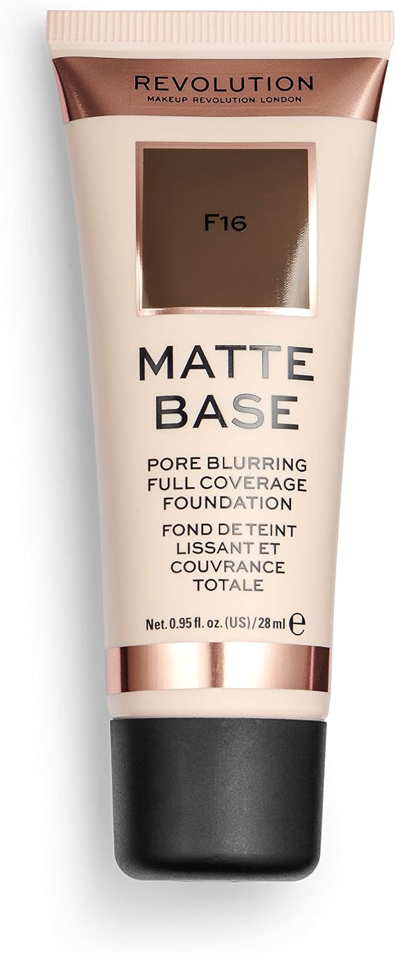 Makeup Revolution, Matte Base, Foundation, F16, 28ml