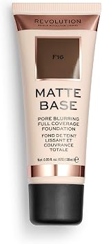 Makeup Revolution, Matte Base, Foundation, F16, 28ml