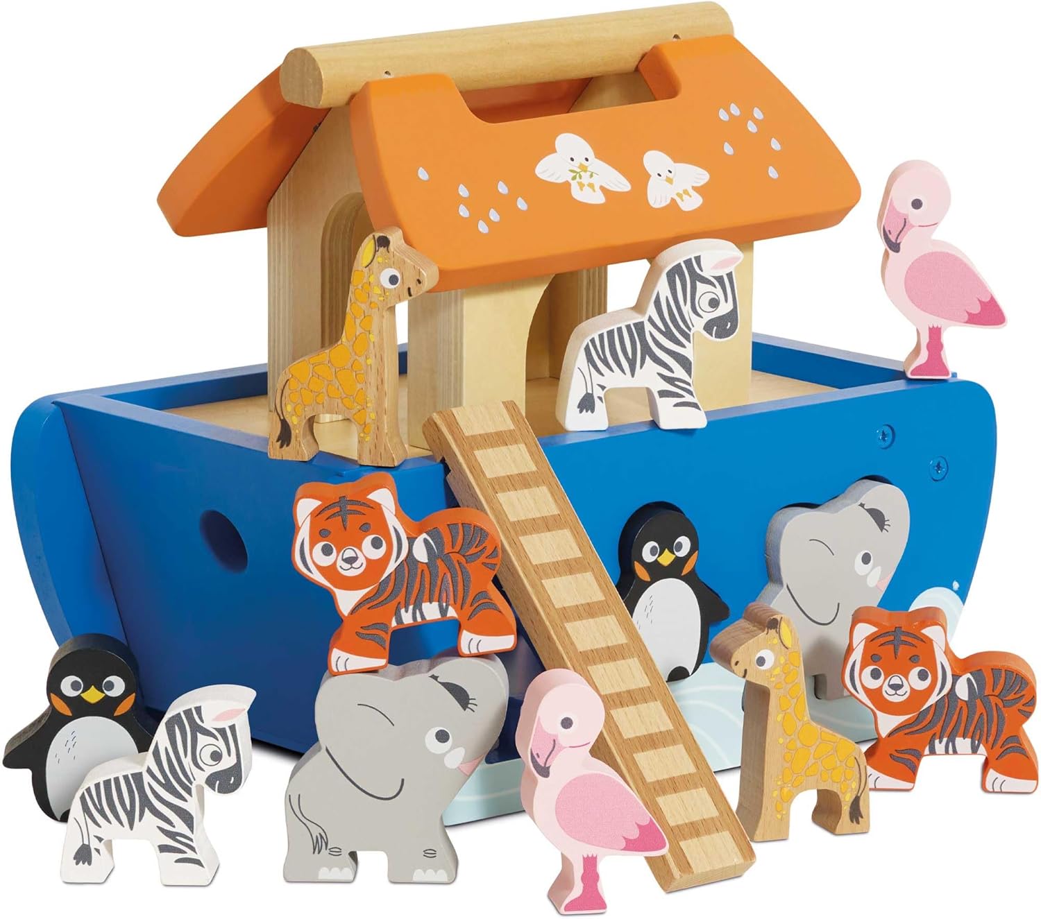 Le Toy Van - Noah's Shape Sorter | Educational Puzzle Sensory Baby Toy With Colorful Ark And Animals | For Boys or Girls - Suitable 2 Year Olds And Older