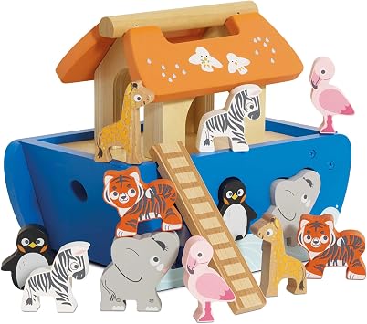 Le Toy Van - Noahs Shape Sorter | Educational Puzzle Sensory Baby Toy With Colorful Ark And Animals | For Boys or Girls - Suitable 2 Year Olds And Older