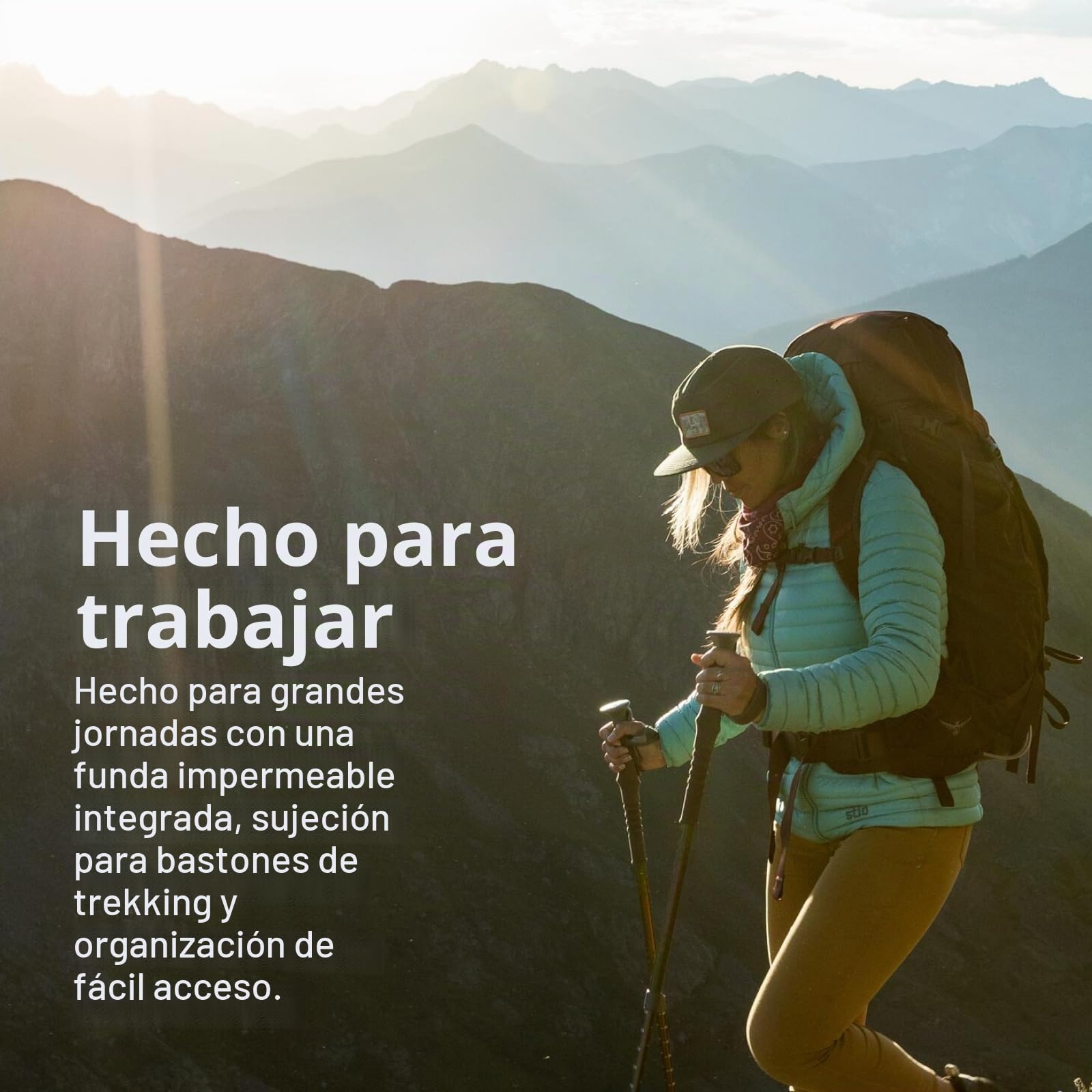 Osprey Kyte Mochila de trekking para mujer, 48L Medium/Large, Serenity Blue