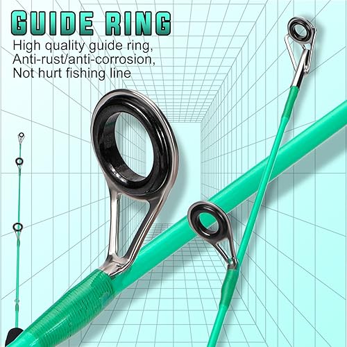 Miniatura 3 de Sougayilang Combo de caña y carrete de pesca en hielo, kit completo de equipo de pesca en hielo, incluye plantilla de hielo y accesorios de pesca en