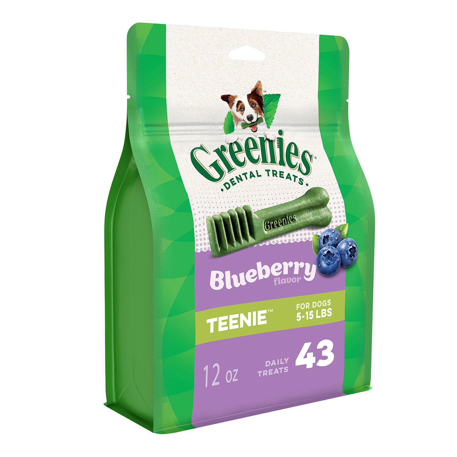 GreeniesBlueberry Flavor TEENIE Dog Dental Chews - 12 Ounces 43 Treats