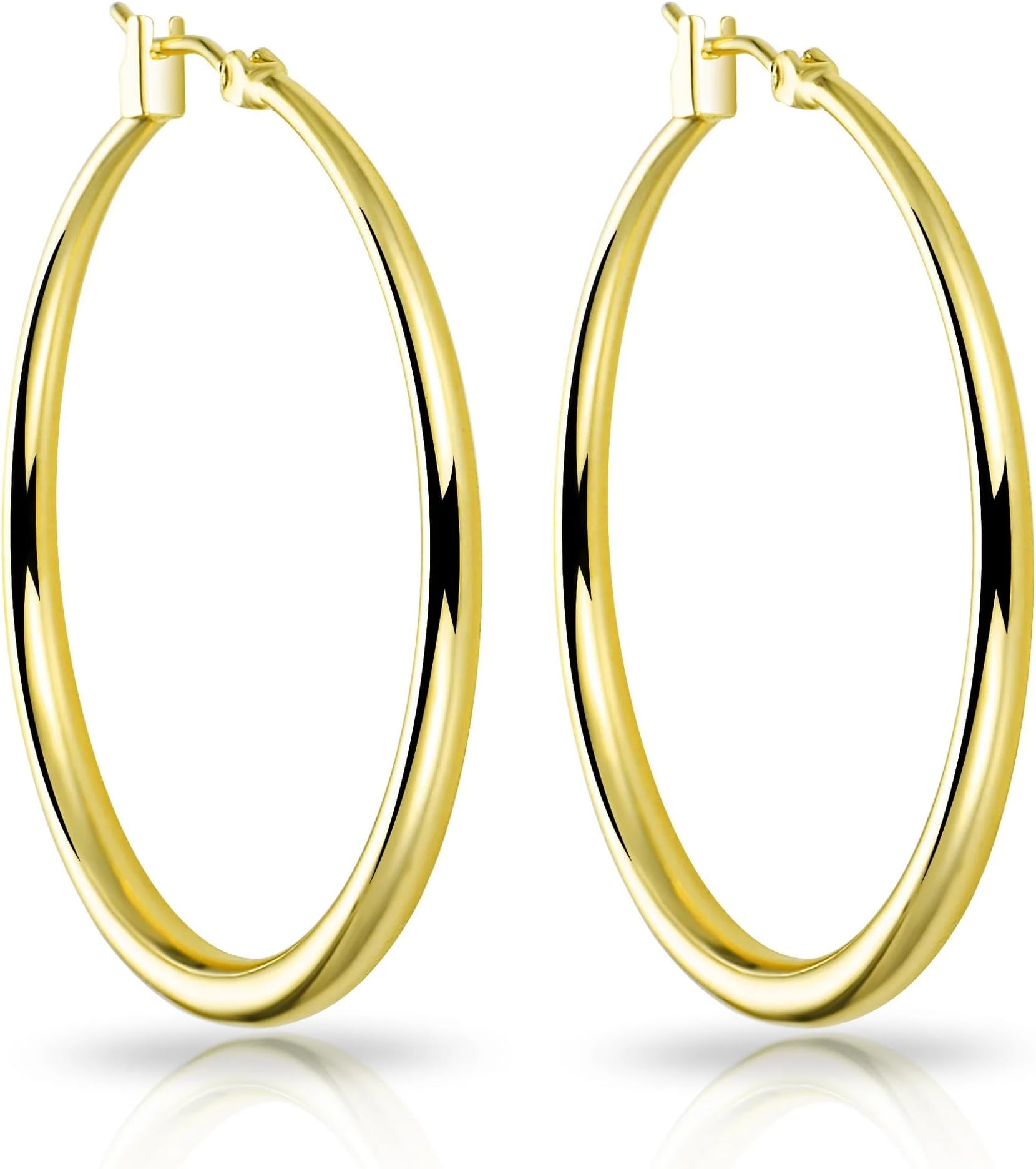 Philip JonesGold 40mm Hoop Earrings