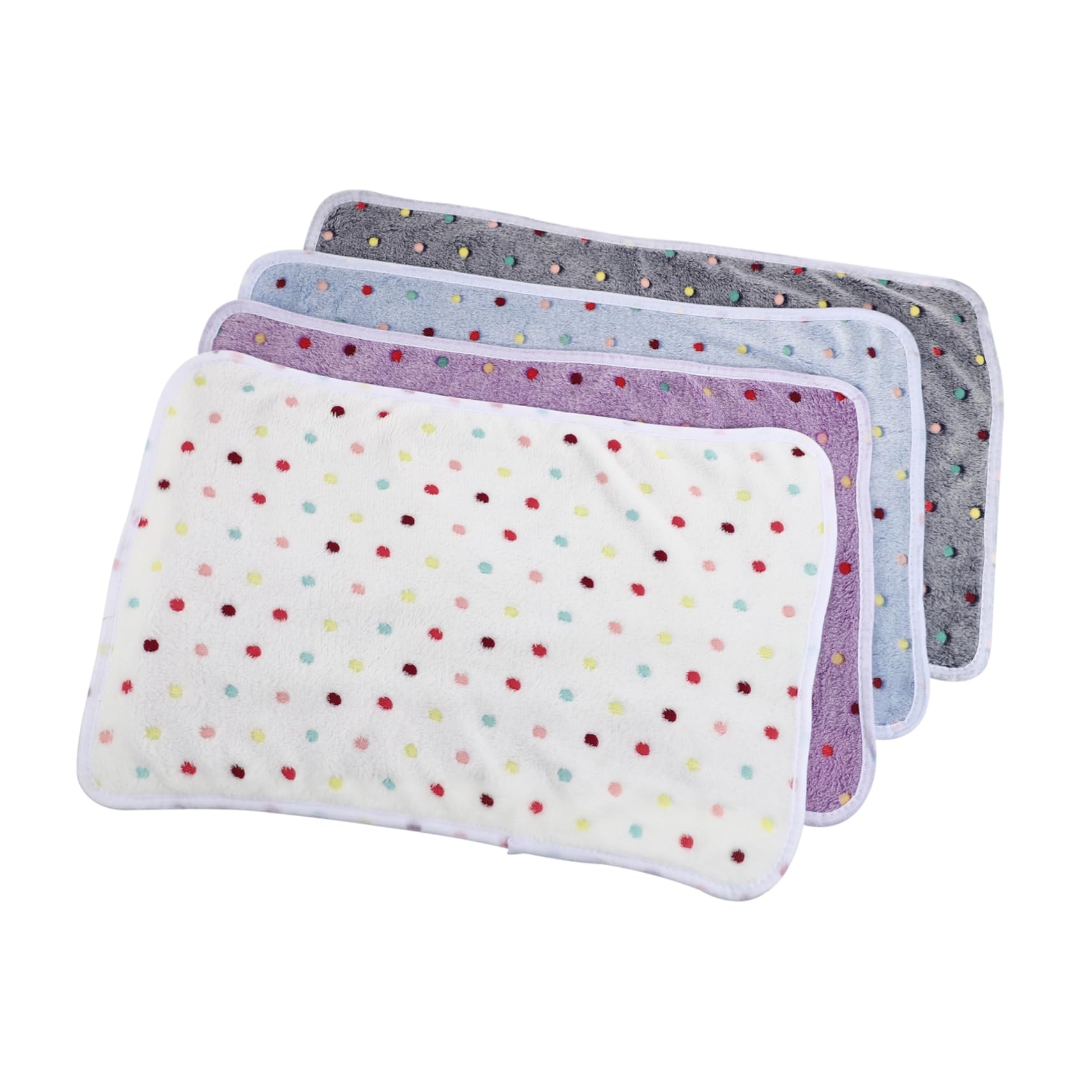 HANABASS 4Pcs Pet Sleeping Blanket Warm Fleece Mat for Dogs and Cats Lightweight Floor Pad for Indoor Outdoor Use for Winter