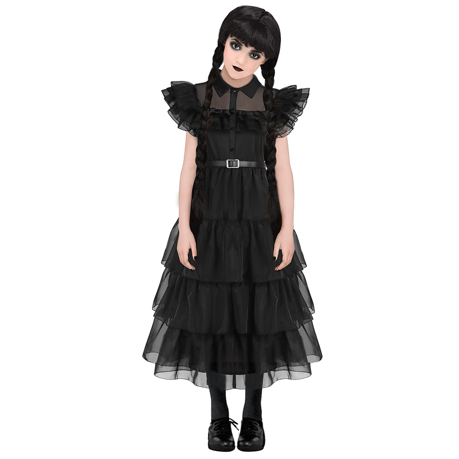 Vestido vintage gótico negro disfraz cosplay fiesta miniatura 7