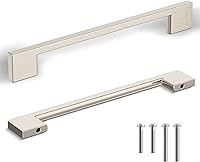 Vista 8 de Southern Hills Tiradores de gabinete de níquel cepillado – 6.299 in – Manijas de cajón de níquel satinado, manijas de gabinete de cocina modernas