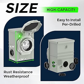 Amazon.com: YOMILINK 50 Amp 20 Feet Generator Cord with