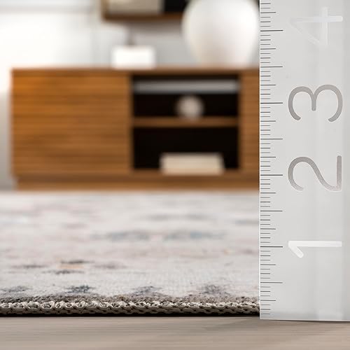 Miniatura 3 de nuLOOM Krystin - Alfombra envejecida lavable a máquina, 4 x 6 pies, color marfil