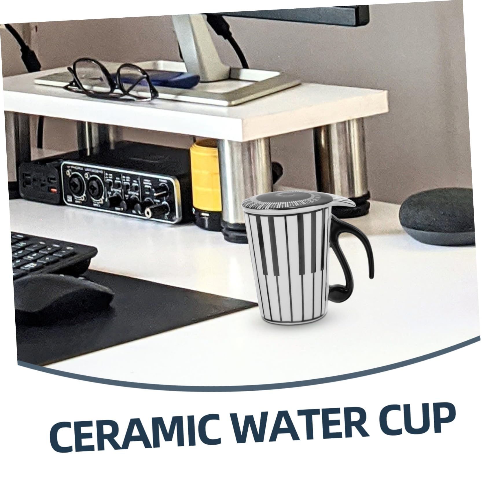 4 Pz coppa della musica uffizi tazza da ufficio coffee musical safe cup eart tazza per la colazione tazza d'acqua dei cartoni animati tazza da caffè per uso domestico ceramica