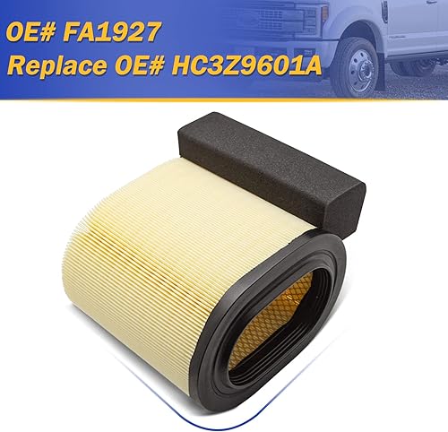 Miniatura 6 de Filtro de aire de motor para Ford F250 F350 F450 F550 2017 2018 2019 con motor diésel Powerstroke de 6.7L V8 Super Duty FA-1927 HC3Z9601A
