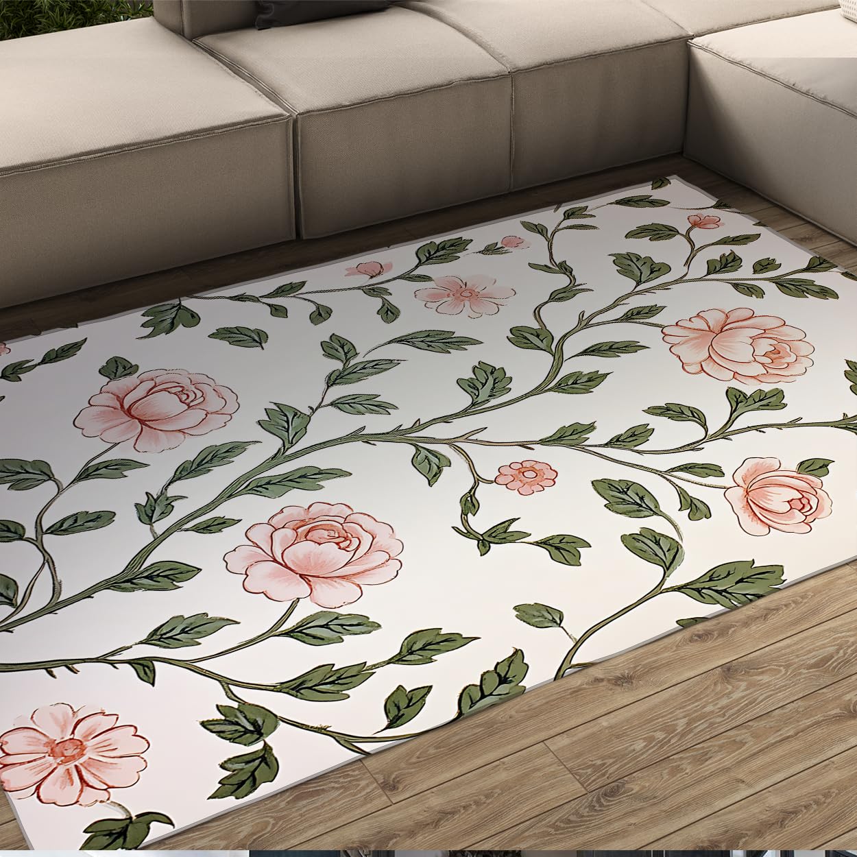 Tapis 140x200 résistant aux taches et lavable pour maison avec enfants