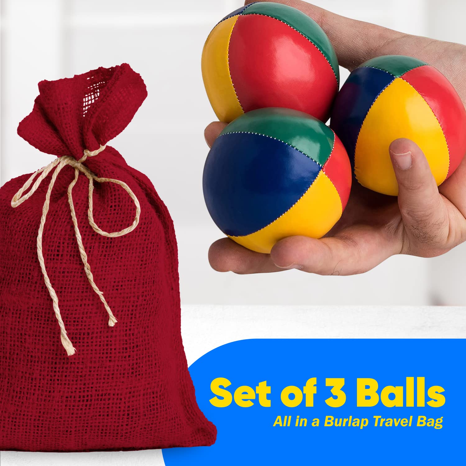 Set De 5 Pelotas De Malabares Para Principiantes - Con Bolsa De Yute, Diámetro 5 Cm, PU Blando, Para Niños Y Adultos