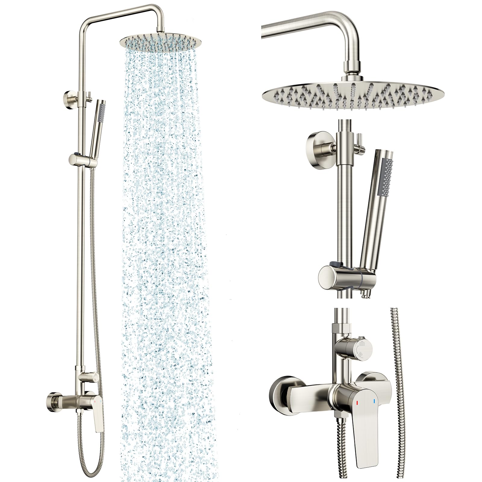 Amazon.com: Rainsworth Outdoor Shower Kit Brushed Nickel - Single