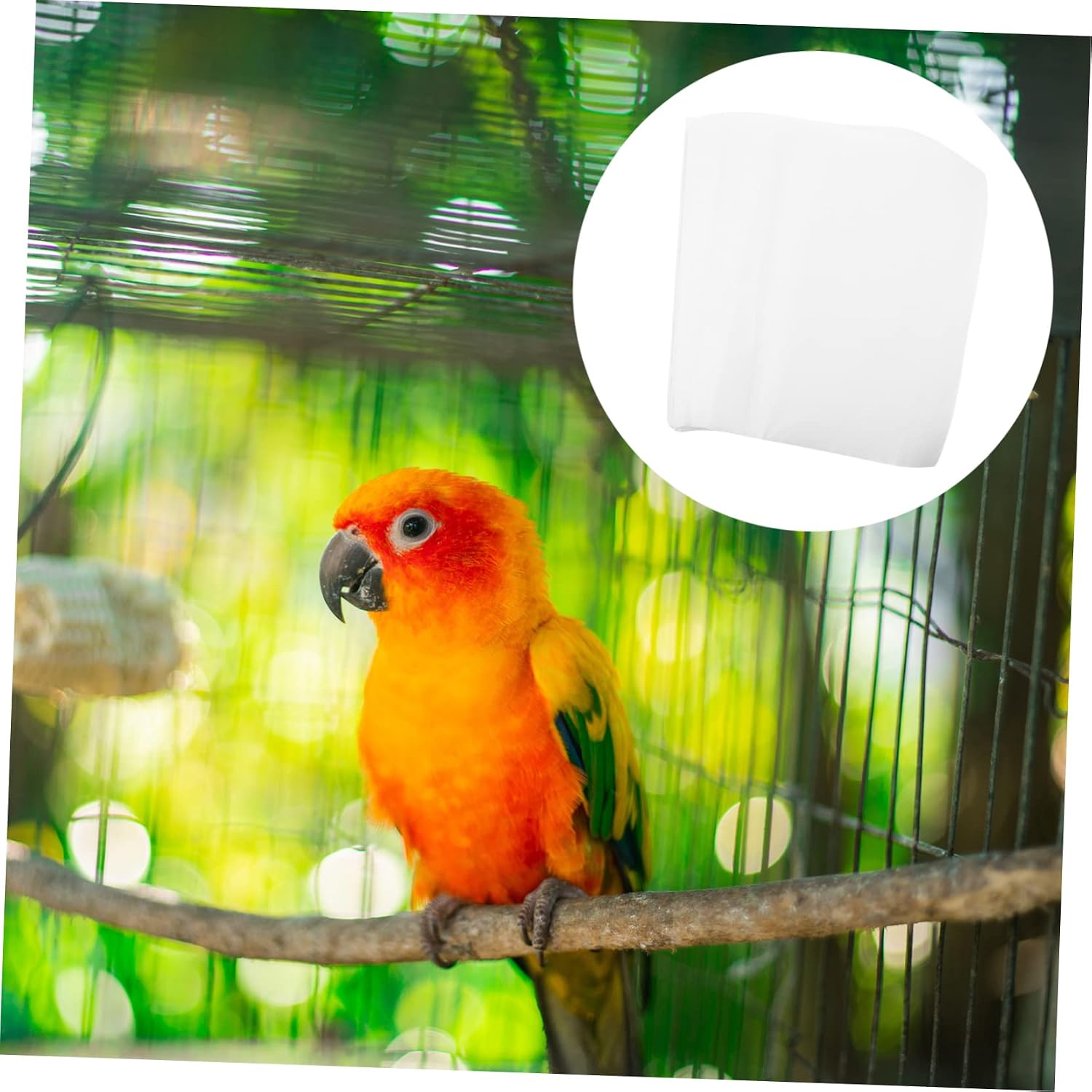 100pcs Bird Cage Paper Pad Disposable Absorbent Mats for Parrots Birds Strong Durable Odor Easy Clean Urine Pads for Birdcages