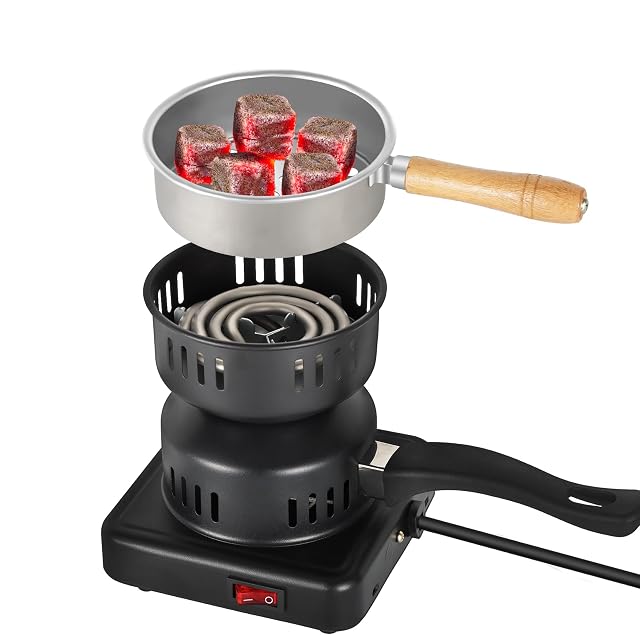 Multipurpose Electric Charcoal Burner -500W Coal Burner Hot Plate Electric Stove Coconut Starter for Shisha Hookah Coals aa